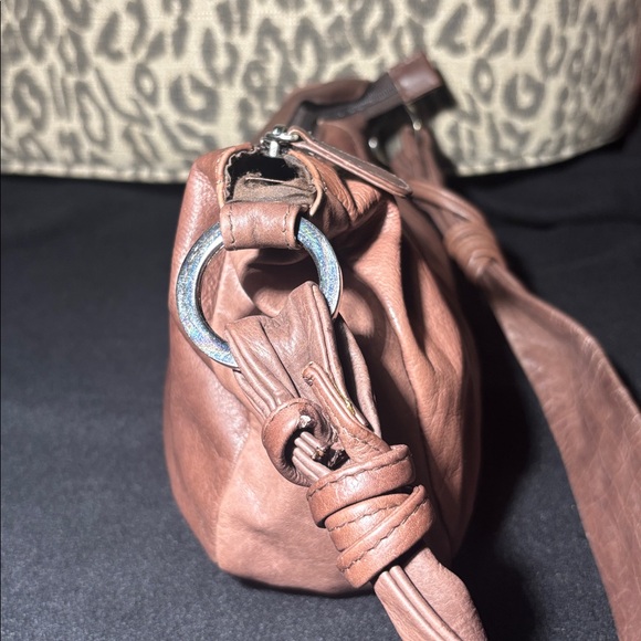 47 maple slouchy soft chocolate Brown Leather Shoulder Bag mini bag small purse - Picture 6 of 12